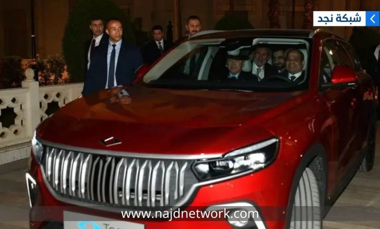 الرئيسان السيسي وأردوغان داخل السيارة