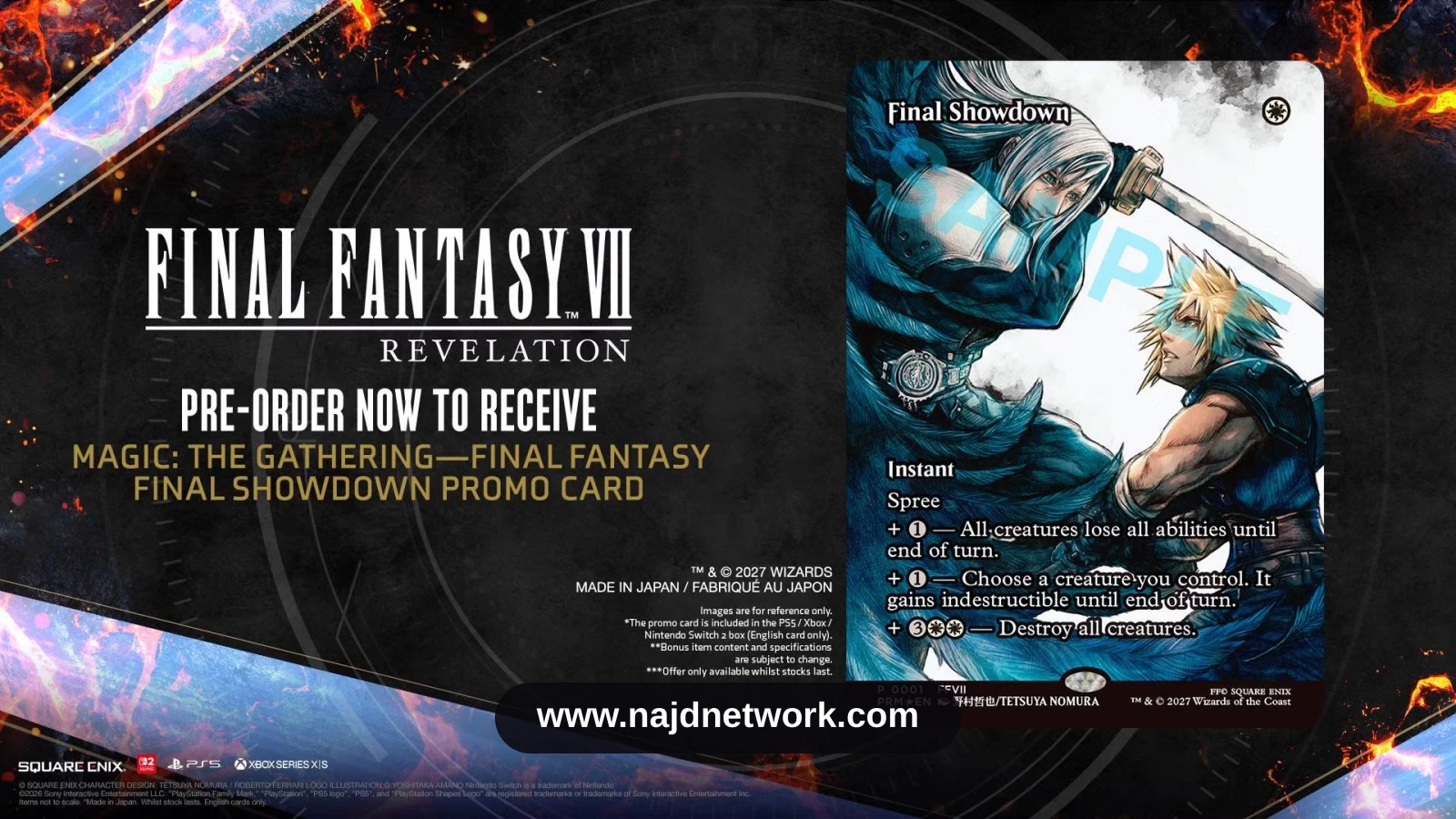 تعاون مستمر بين Magic: The Gathering وFinal Fantasy ببطاقة حصرية