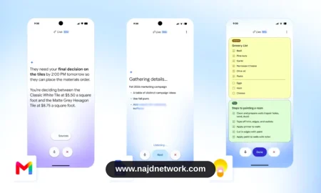 جوجل تدمج "جيميناي لايف" في Gmail وDocs وKeep لتعزيز التفاعل الصوتي
