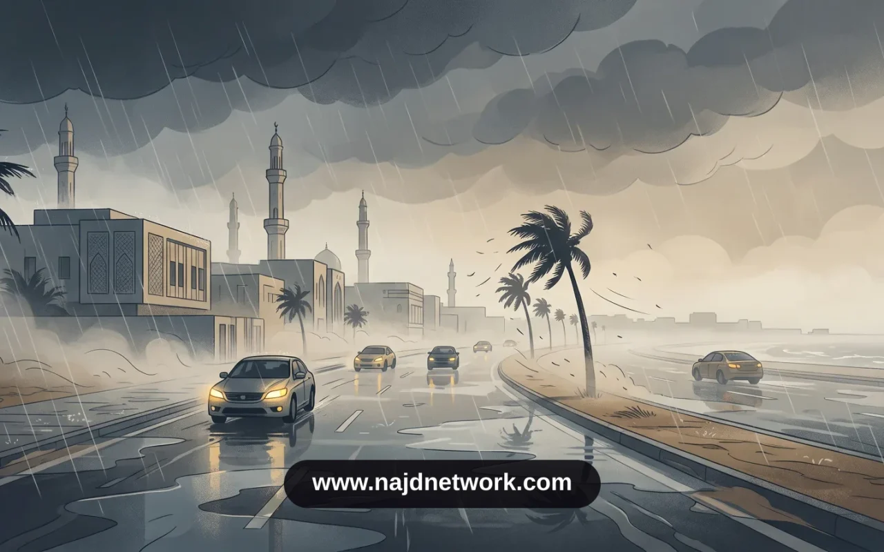 حالة الطقس الأربعاء: أمطار رعدية وسيول تضرب 6 مناطق سعودية